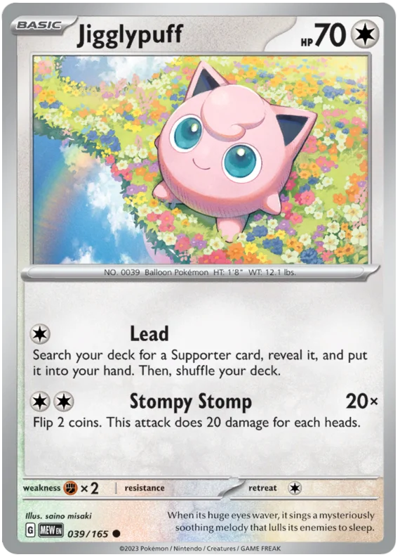 Jigglypuff 151 Single Pokemon Card