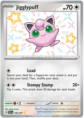 Jigglypuff Paldean Fates Pokemon Card Single 198/091