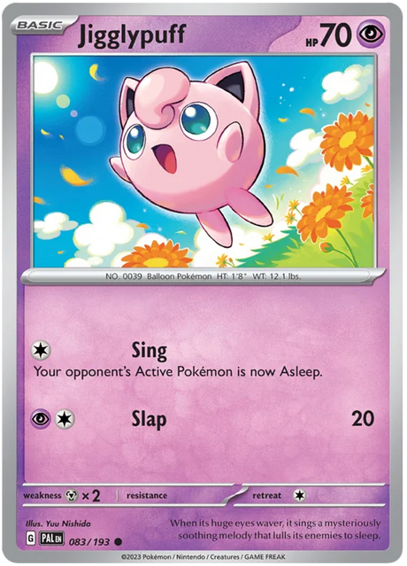 Jigglypuff Paldea Evolved Single Pokemon Card
