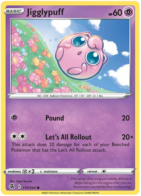 Jigglypuff Fusion Strike Pokemon Card Singles 110/264