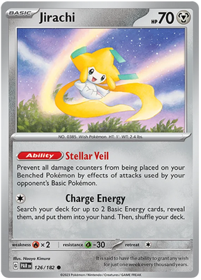Jirachi Paradox Rift Single Pokemon Card 126/182