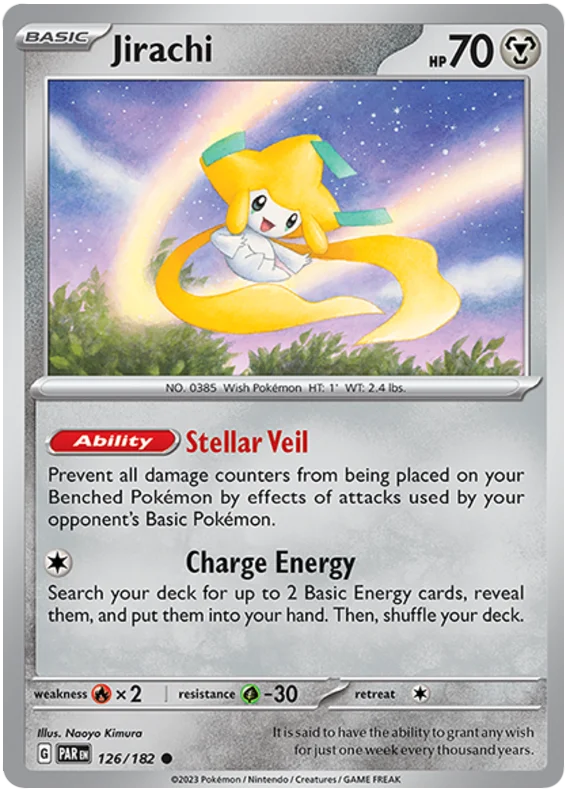 Jirachi Paradox Rift Single Pokemon Card 126/182