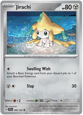 Jirachi Stellar Crown Pokemon Single Card 098/142