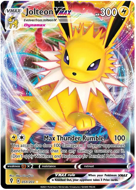 Jolteon VMAX 051/203 - Pokemon TCG Evolving Skies card