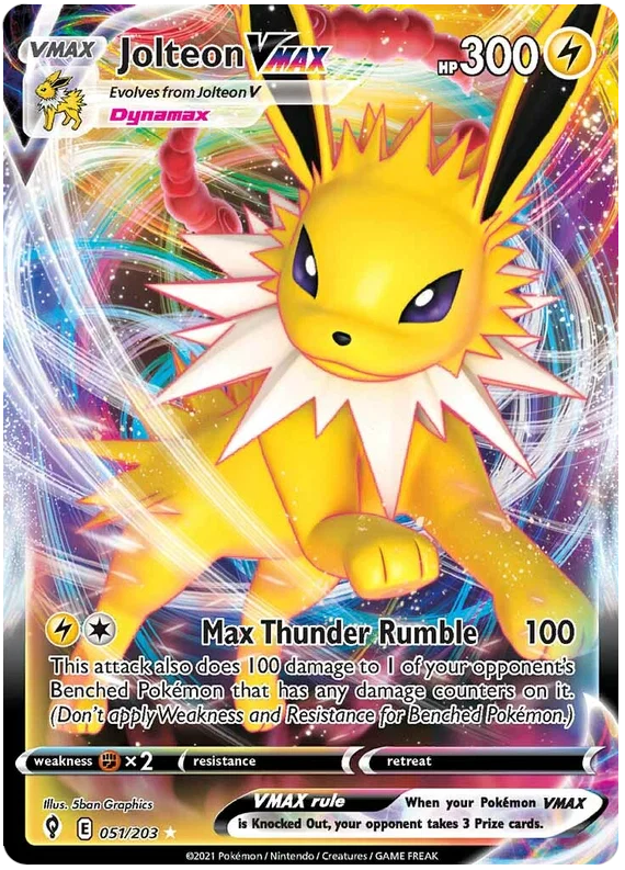 Jolteon VMAX 051/203 - Pokemon TCG Evolving Skies card