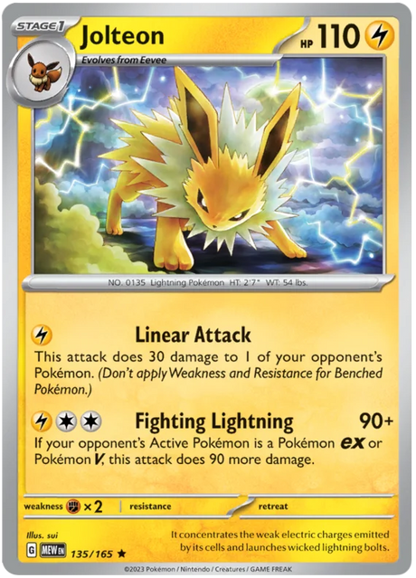 Jolteon 151 Single Pokemon Card