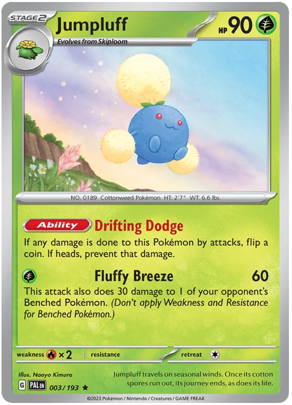 Jumpluff Paldea Evolved Single Pokemon Card