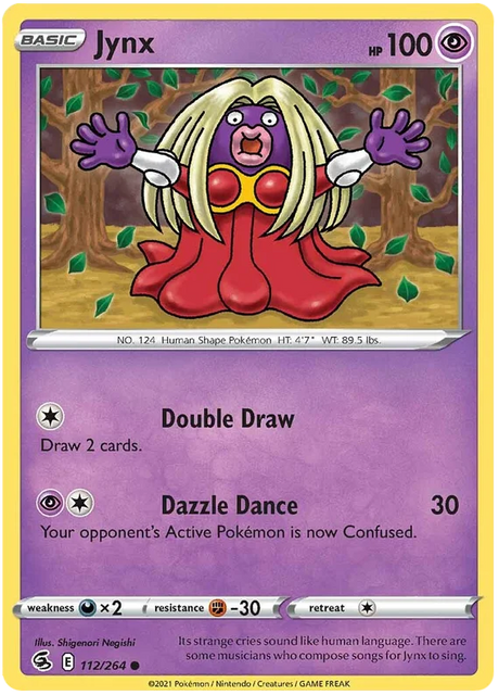 Jynx Fusion Strike Pokemon Card Singles 112/264