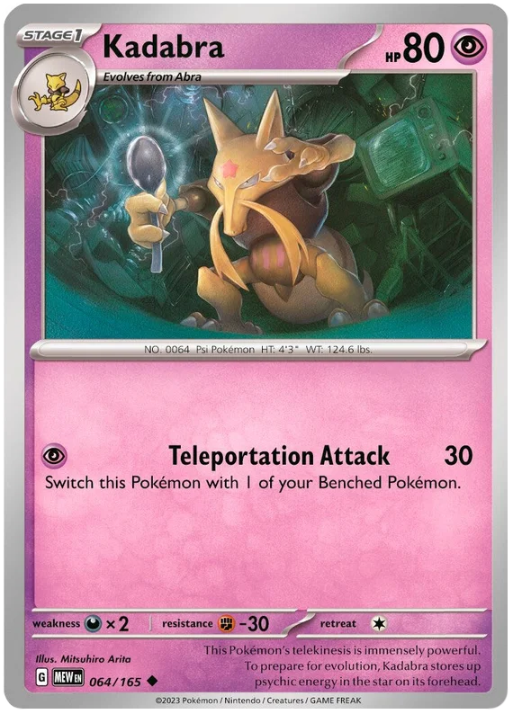 Kadabra 151 Single Pokemon Card