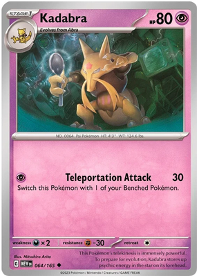Kadabra 151 Single Pokemon Card
