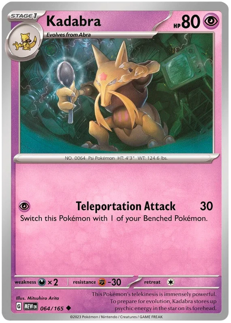 Kadabra 151 Single Pokemon Card