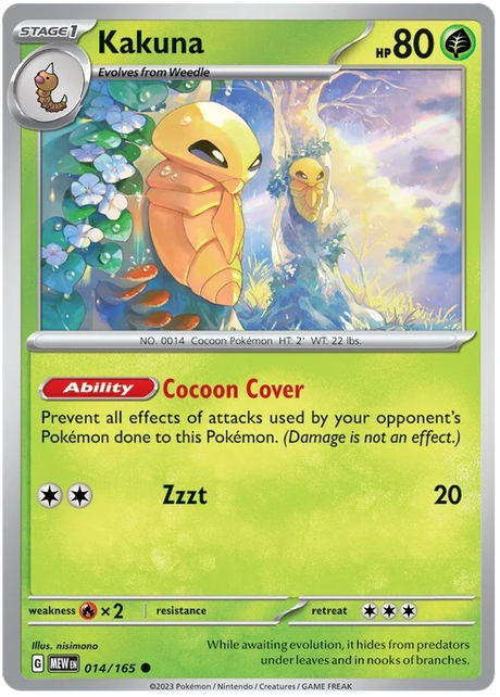 Kakuna 151 Single Pokemon Card