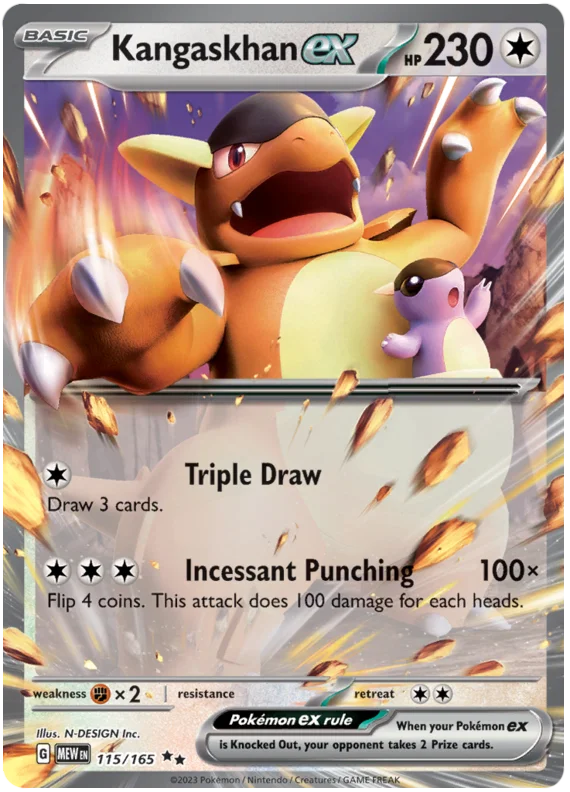Kangaskhan ex 151 Single Pokemon Card