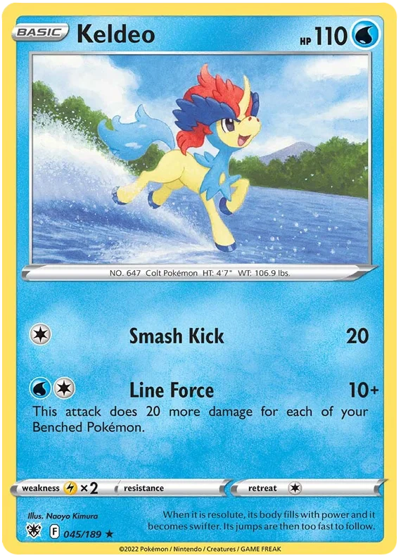Keldeo Astral Radiance Pokemon Card Singles 045/189
