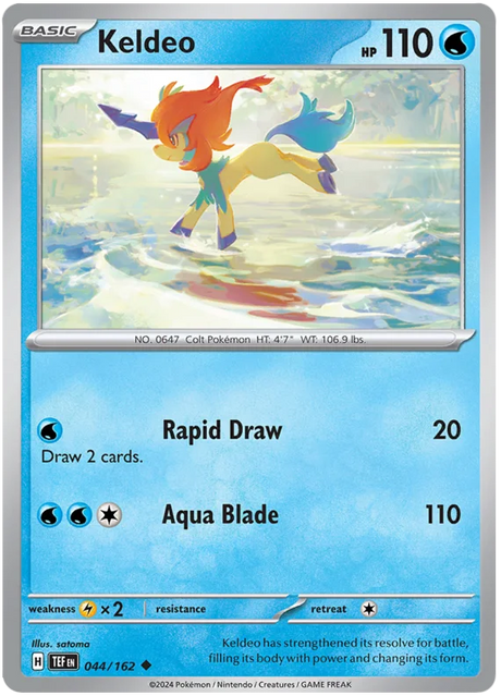 Keldeo Temporal Forces Pokemon Single 044/162