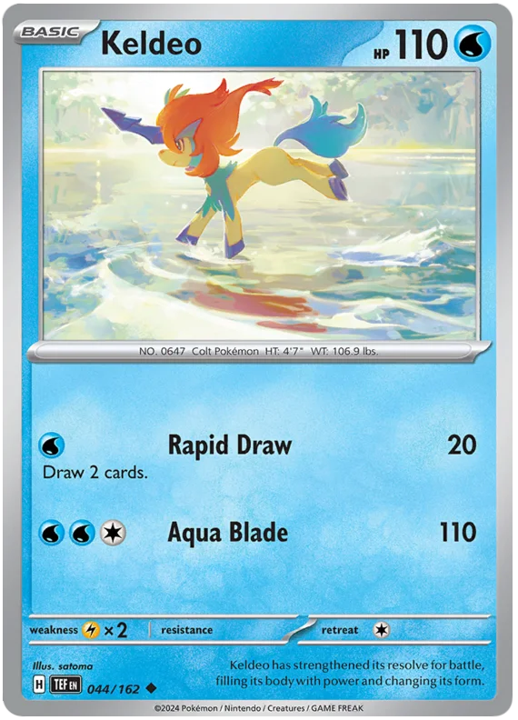 Keldeo Temporal Forces Pokemon Single 044/162