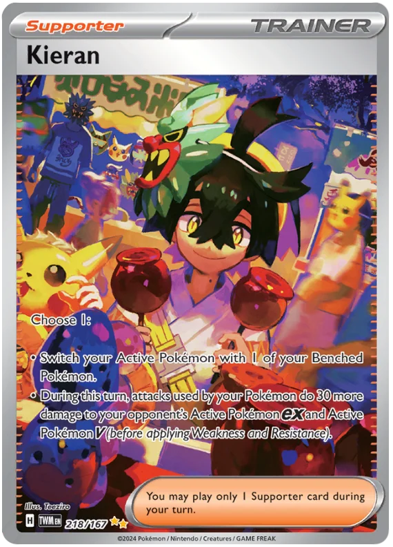 Kieran (Special Illustration Rare) Twilight Masquerade Pokemon Single 218/167