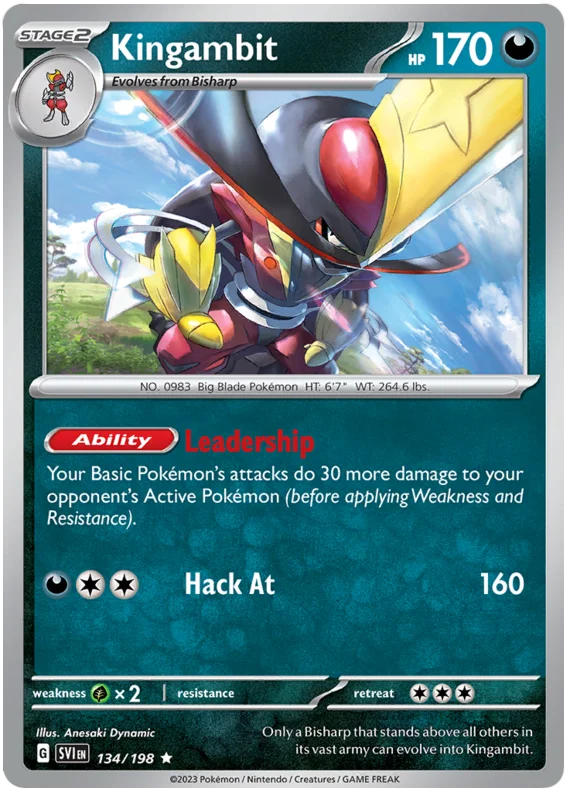 Kingambit Scarlet & Violet Base Set Pokemon Card Single