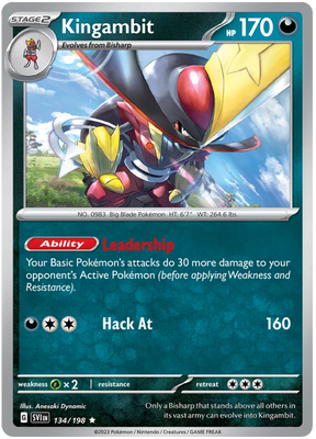 Kingambit Scarlet & Violet Base Set Pokemon Card Single