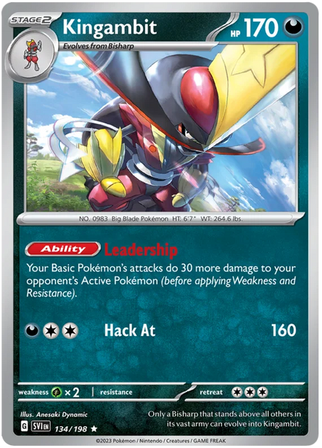 Kingambit Scarlet & Violet Base Set Pokemon Card Single