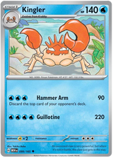 Kingler 151 Single Pokemon Card
