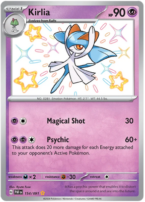 Kirlia Paldean Fates Pokemon Card Single 154/091