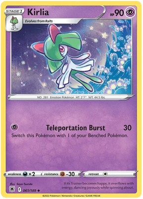 Kirlia Astral Radiance Pokemon Card Singles 061/189