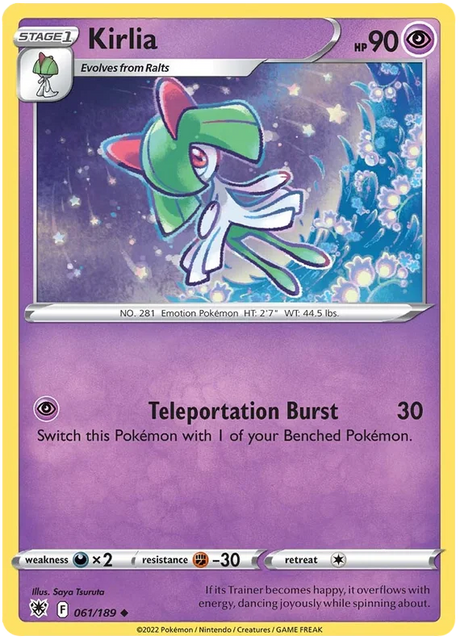 Kirlia Astral Radiance Pokemon Card Singles 061/189
