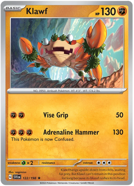 Klawf Scarlet & Violet Base Set Pokemon Card Single