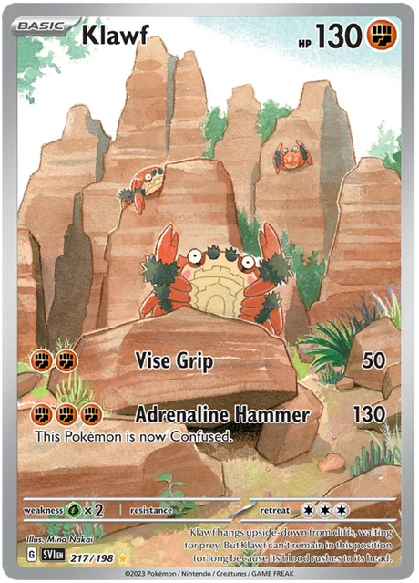 Klawf Illustration Rare Scarlet & Violet Base Set Pokemon Card Single