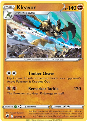 Kleavor Astral Radiance Pokemon Card Singles 086/189