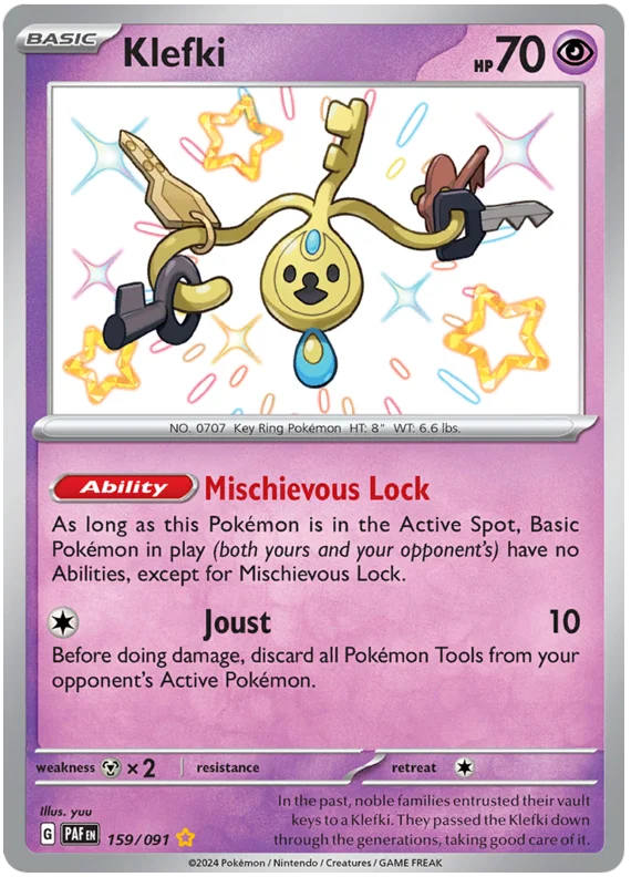 Klefki Paldean Fates Pokemon Card Single 159/091