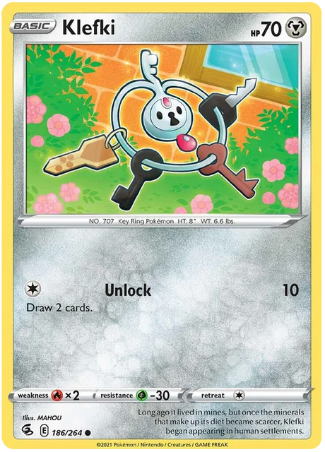 Klefki Fusion Strike Pokemon Card Singles 186/264
