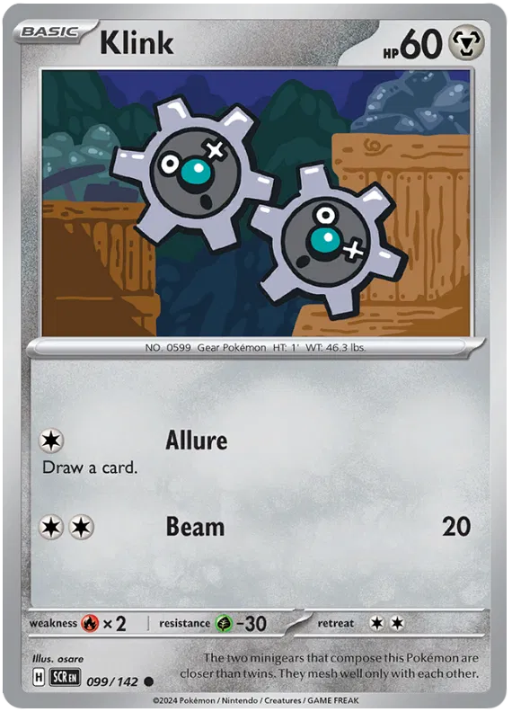 Klink Stellar Crown Pokemon Single Card 099/142