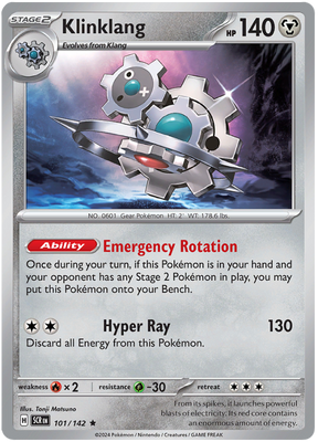 Klinklang Stellar Crown Pokemon Single Card 101/142