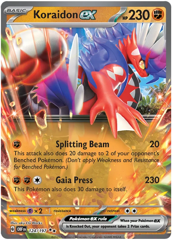 Koraidon ex Obsidian Flames Single Pokemon Card