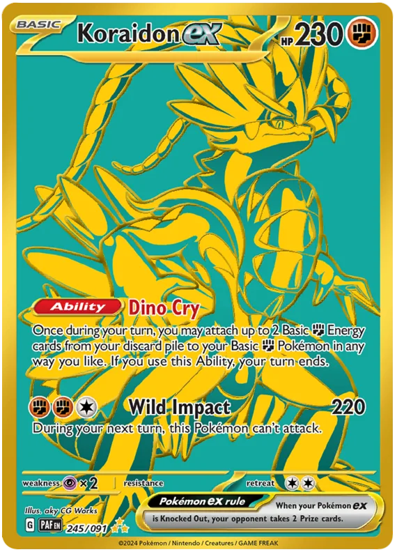 Koraidon ex Paldean Fates Pokemon Card Single 245/091