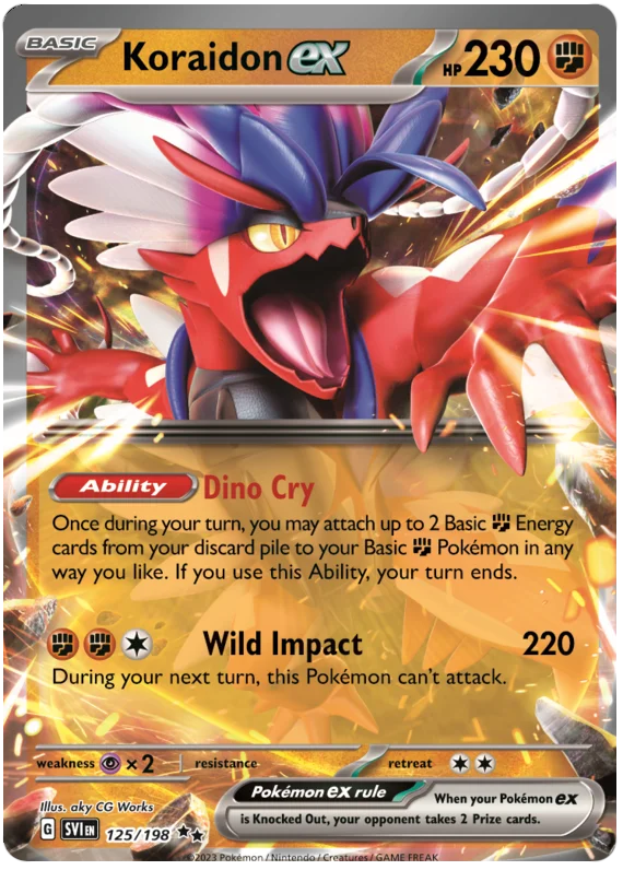 Koraidon ex Scarlet & Violet Base Set Pokemon Card Single
