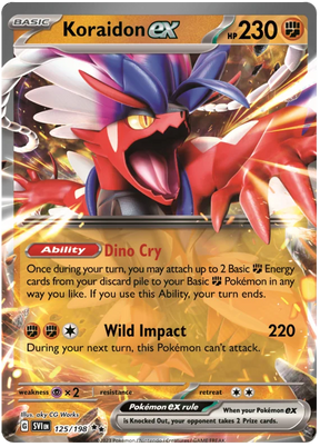 Koraidon ex Scarlet & Violet Base Set Pokemon Card Single