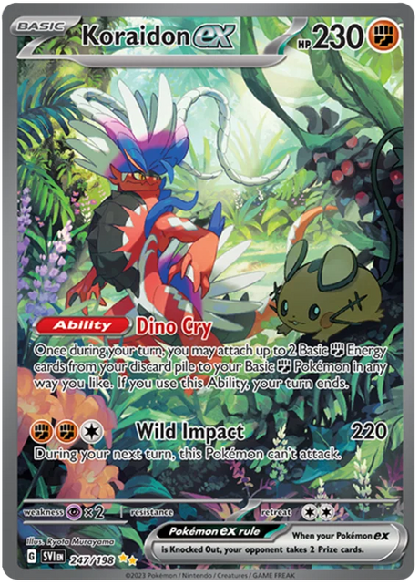 Koraidon ex Special Illustration Rare Scarlet & Violet Base Set Pokemon Card Single