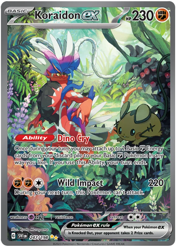 Koraidon ex Special Illustration Rare Scarlet & Violet Base Set Pokemon Card Single