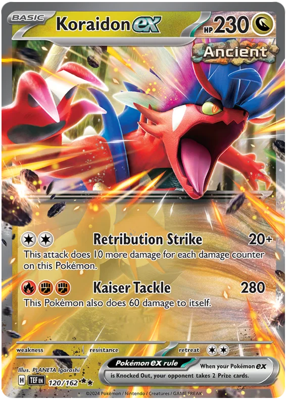 Koraidon ex Temporal Forces Pokemon Single 120/162
