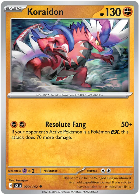 Koraidon Stellar Crown Pokemon Single Card 090/142