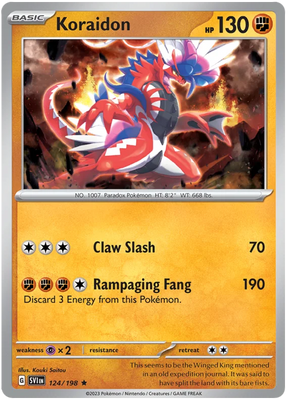 Koraidon Scarlet & Violet Base Set Pokemon Card Single