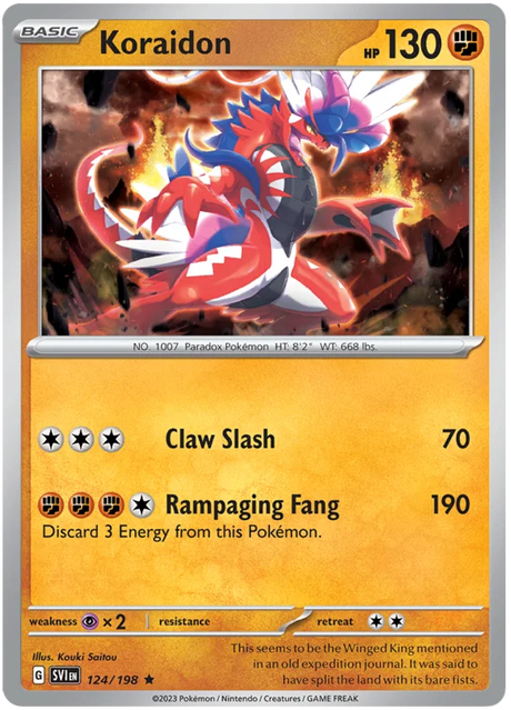 Koraidon Scarlet & Violet Base Set Pokemon Card Single