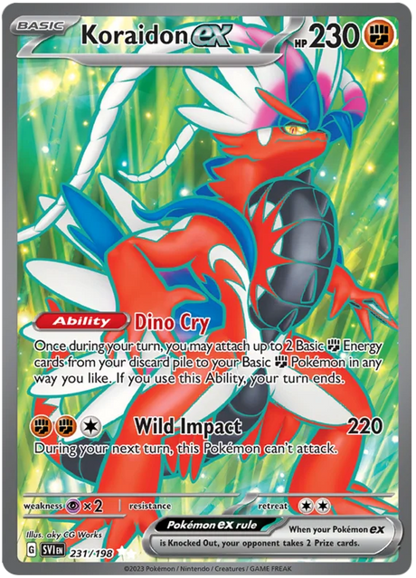 Koraidon ex Full Art Scarlet & Violet Base Set Pokemon Card Single