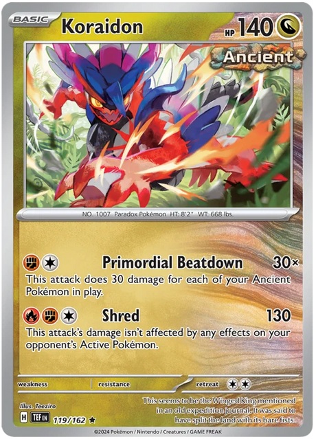 koraidon Temporal Forces Pokemon Single 119/162
