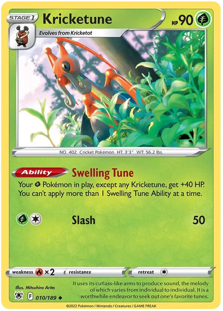 Kricketune Astral Radiance Pokemon Card Singles 010/189