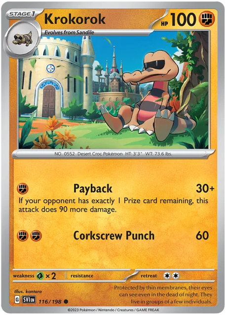 Krokorok Scarlet & Violet Base Set Pokemon Card Single