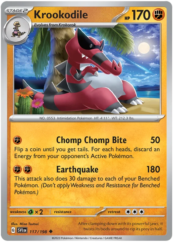 Krookodile Scarlet & Violet Base Set Pokemon Card Single